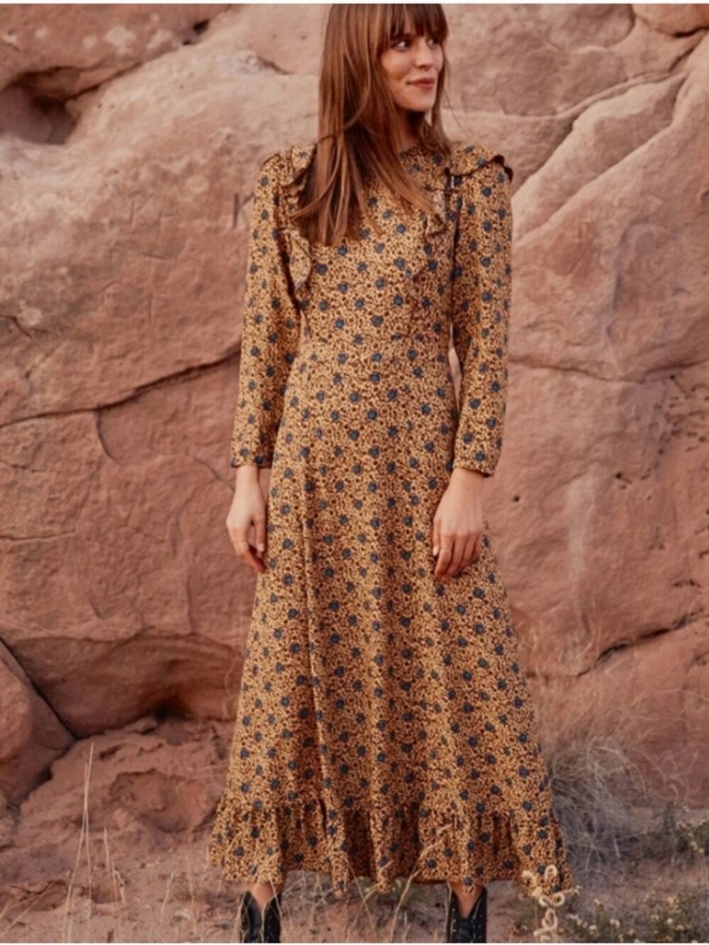 Christy Dawn The Mabel Dress in Honey Floral
